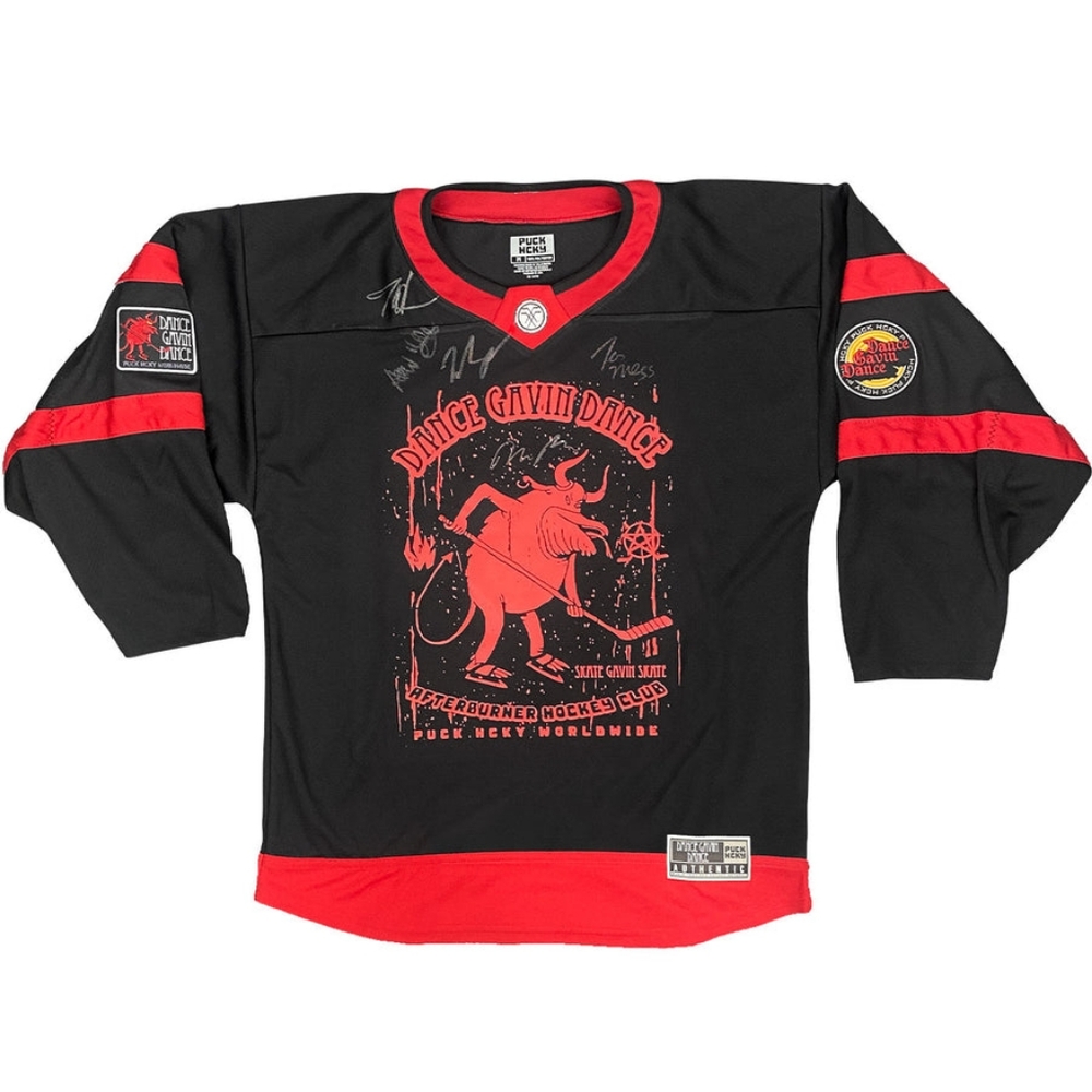 DANCE GAVIN DANCE 'AFTERBURNER' Autographed Limited Edition Hockey Jersey